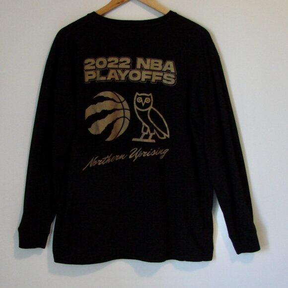 OVO Black Tee Shirt October's Very Own Toronto Raptors 2022 NBA Playoff Drake XL - Picture 6 of 9